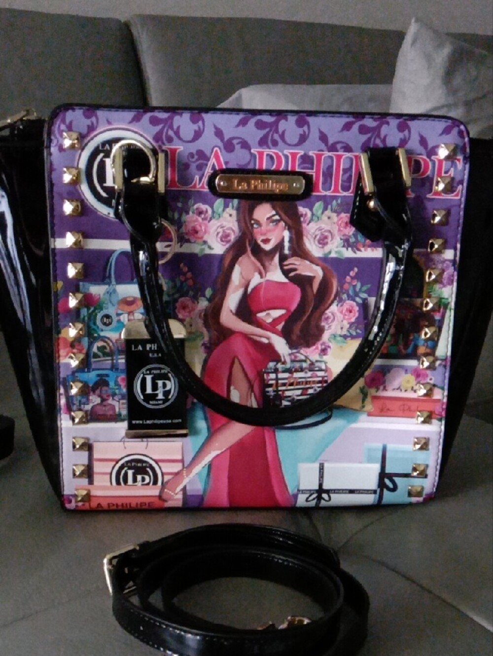 La Phillipe Graphic Satchel - NWOT